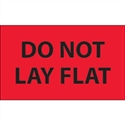 Picture of 3" x 5" - "Do Not Lay Flat" (Fluorescent Red) Labels