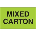 Picture of 3" x 5" - "Mixed Carton" (Fluorescent Green) Labels