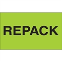 Picture of 3" x 5" - "Repack" (Fluorescent Green) Labels