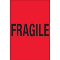 Picture of 4" x 6" - "Fragile" (Fluorescent Red) Labels