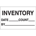 Picture of 1 1/4" x 2" - "Inventory - Date - Count - By" Labels