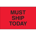 Picture of 1 1/4" x 2" - "Must Ship Today" (Fluorescent Red) Labels