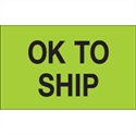 Picture of 1 1/4" x 2" - "OK To Ship" (Fluorescent Green) Labels