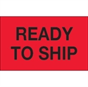 Picture of 1 1/4" x 2" - "Ready To Ship" (Fluorescent Red) Labels
