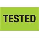 Picture of 1 1/4" x 2" - "Tested" (Fluorescent Green) Labels