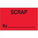 Picture of 3" x 5" - "Scrap By" (Fluorescent Red) Labels