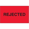 Picture of 3" x 5" - "Rejected" (Fluorescent Red) Labels