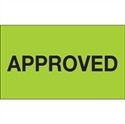 Picture of 3" x 5" - "Approved" (Fluorescent Green) Labels