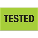 Picture of 3" x 5" - "Tested" (Fluorescent Green) Labels