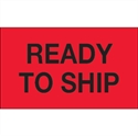 Picture of 3" x 5" - "Ready To Ship" (Fluorescent Red) Labels