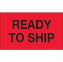 Picture of 3" x 5" - "Ready To Ship" (Fluorescent Red) Labels