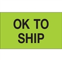 Picture of 3" x 5" - "OK To Ship" (Fluorescent Green) Labels