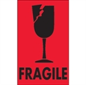 Picture of 3" x 5" - "Fragile" (Fluorescent Red) Labels