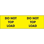 Picture of 3" x 10" - "Do Not Top Load" (Fluorescent Yellow) Labels