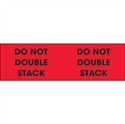 Picture of 3" x 10" - "Do Not Double Stack" (Fluorescent Red) Labels