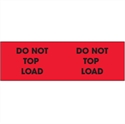 Picture of 3" x 10" - "Do Not Top Load" (Fluorescent Red) Labels