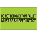 Picture of 3" x 5" - "Do Not Remove From Pallet" (Fluorescent Green) Labels