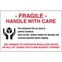 Picture of 4" x 6" - "Fragile - Handle With Care" Labels