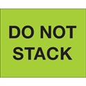 Picture of 8" x 10" - "Do Not Stack" (Fluorescent Green) Labels