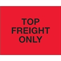 Picture of 8" x 10" - "Top Load Freight Only" (Fluorescent Red) Labels