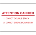 Picture of 8" x 10" - "Attention Carrier" Labels