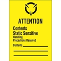 Picture of 1 3/4" x 2 1/2" - "Contents Static Sensitive" Labels