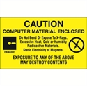 Picture of 3" x 5" - "Computer Material Enclosed" Labels