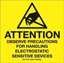 Picture of 4" x 4" - "Attention - Observe Precautions" Labels