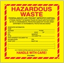Picture of 6" x 6" - "Hazardous Waste - New Jersey" Labels