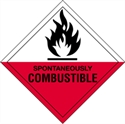 Picture of 4" x 4" - "Spontaneously Combustible" Labels