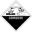 Picture of 4" x 4" - "Corrosive" Labels