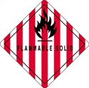 Picture of 4" x 4" - "Flammable Solid" Labels