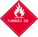 Picture of 4" x 4" - "Flammable Gas" Labels