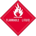 Picture of 4" x 4" - "Flammable Liquid" Labels