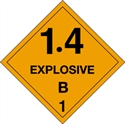 Picture of 4" x 4" - "1.4 Explosive B - 1" Labels