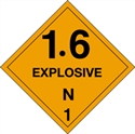 Picture of 4" x 4" - "1.6 - Explosive - N 1" Labels