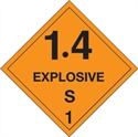 Picture of 4" x 4" - "1.4 - Explosive - S 1" Labels