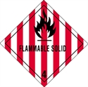 Picture of 4" x 4" - "Flammable Solid - 4" Labels