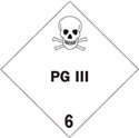 Picture of 4" x 4" - "PG III - 6" Labels