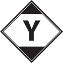 Picture of 4 1/4" x 4 1/4" - "Y" Regulated Labels
