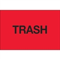 Picture of 2" x 3" - "Trash" (Fluorescent Red) Labels