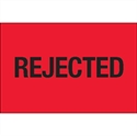 Picture of 2" x 3" - "Rejected" (Fluorescent Red) Labels