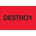 Picture of 2" x 3" - "Destroy" (Fluorescent Red) Labels