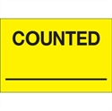 Picture of 2" x 3" - "Counted ___" (Fluorescent Yellow) Labels