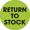 Picture of 2" Circle - "Return To Stock" Fluorescent Green Labels