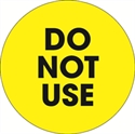 Picture of 2" Circle - "Do Not Use" Fluorescent Yellow Labels