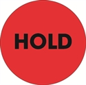 Picture of 2" Circle - "Hold" Fluorescent Red Labels