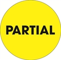 Picture of 2" Circle - "Partial" Fluorescent Yellow Labels