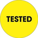 Picture of 2" Circle - "Tested" Fluorescent Yellow Labels