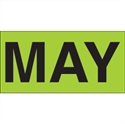Picture of 3" x 6" - "MAY" (Fluorescent Green) Months of the Year Labels